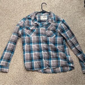 Urban Pipeline Blue and Gray Plaid Button-Down Shirt